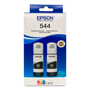 Kit 2 Botellas Tinta EPSON T544 Negro L1250 L3210 L3250 L5590 T544120-2 Pack