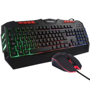 Kit teclado mouse Gamer OCELOT Usb RGB Retroiluminado