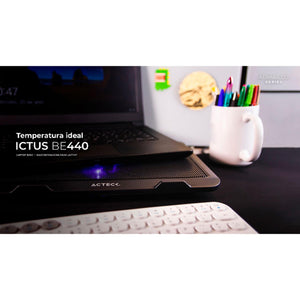 Base Enfriadora ACTECK ICTUS BE440 para laptop 15 pulgadas 1 ventilador Negro AC-929080
