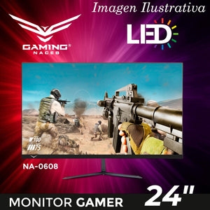 Monitor Gamer 24 NACEB SLIM 1ms 144Hz Full HD HDMI NA-0608 FreeSync