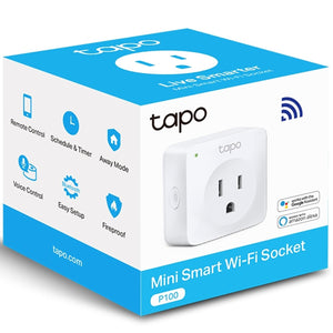 Enchufe Inteligente TP-LINK TAPO P100 Wi-Fi 2.4Ghz 802.11n Bluetooth 2300W 10A